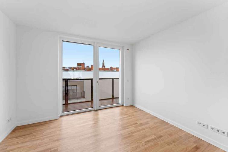 Wohnbereich Musterwohnung Balkonzugang