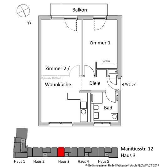 Grundriss WE 57