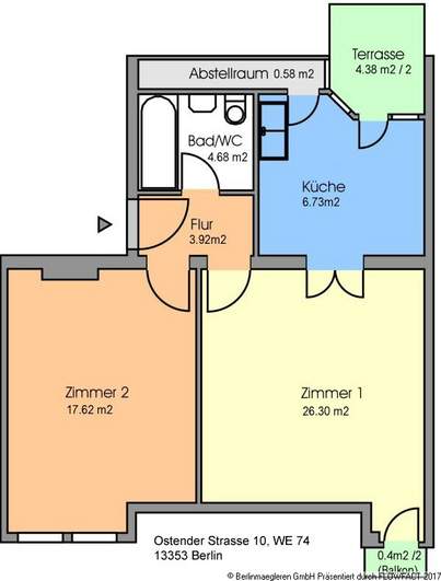Grundriss Ostender Strasse 10 WE 74