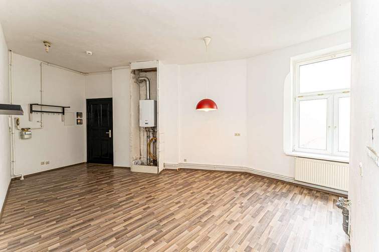 Living room with kitchen
