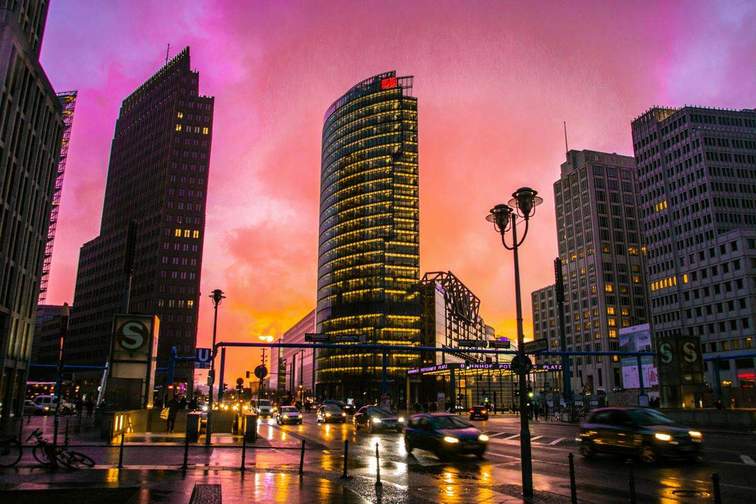 Potsdamer Platz at night