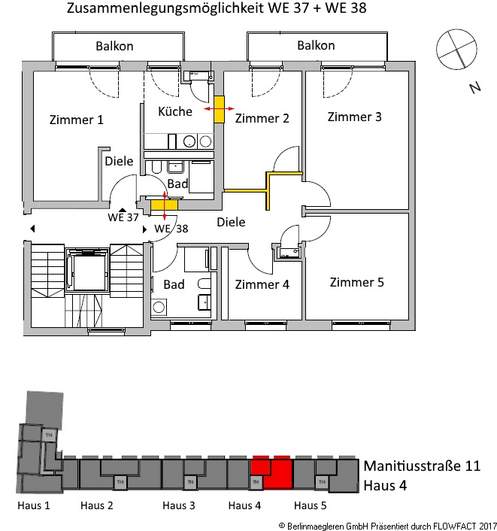 Grundriss WE 37+38 zusammengelegt