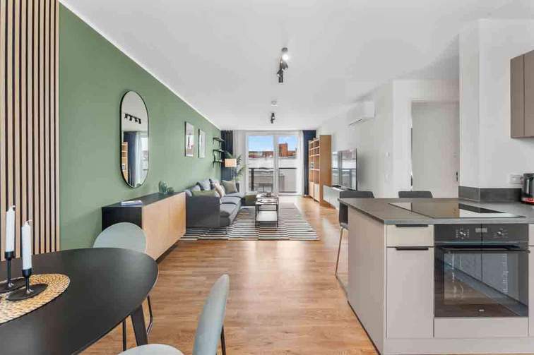 Wohnküche Musterwohnung möbliert