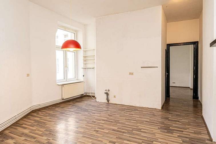 Living room with kitchen